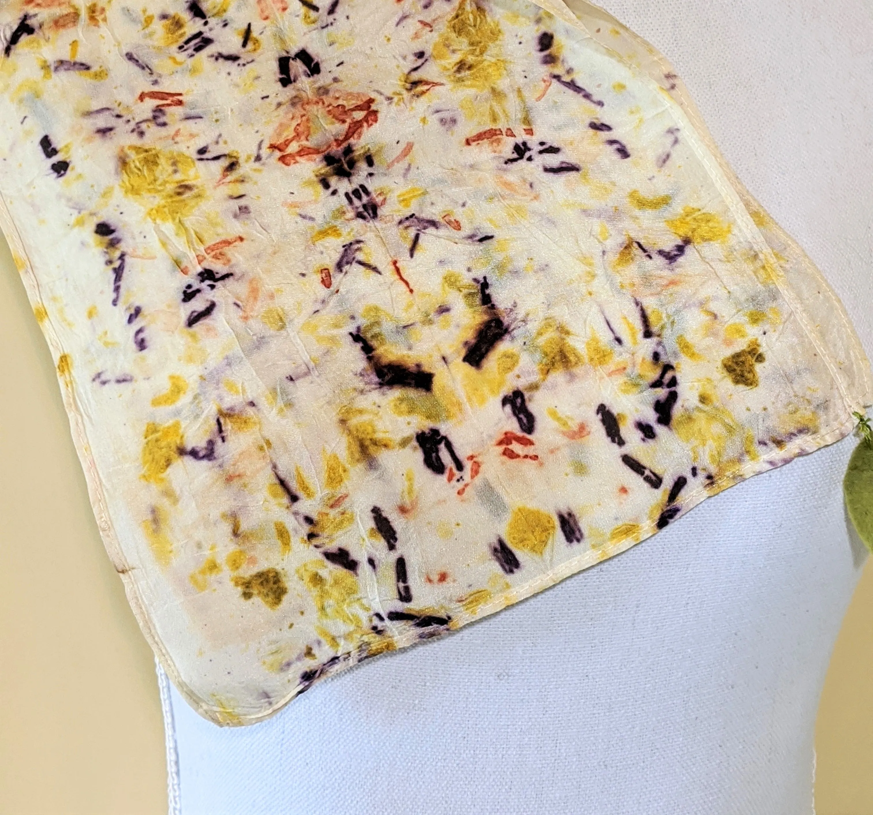 Dot to Dot / Multi-Color Eco Print Scarf