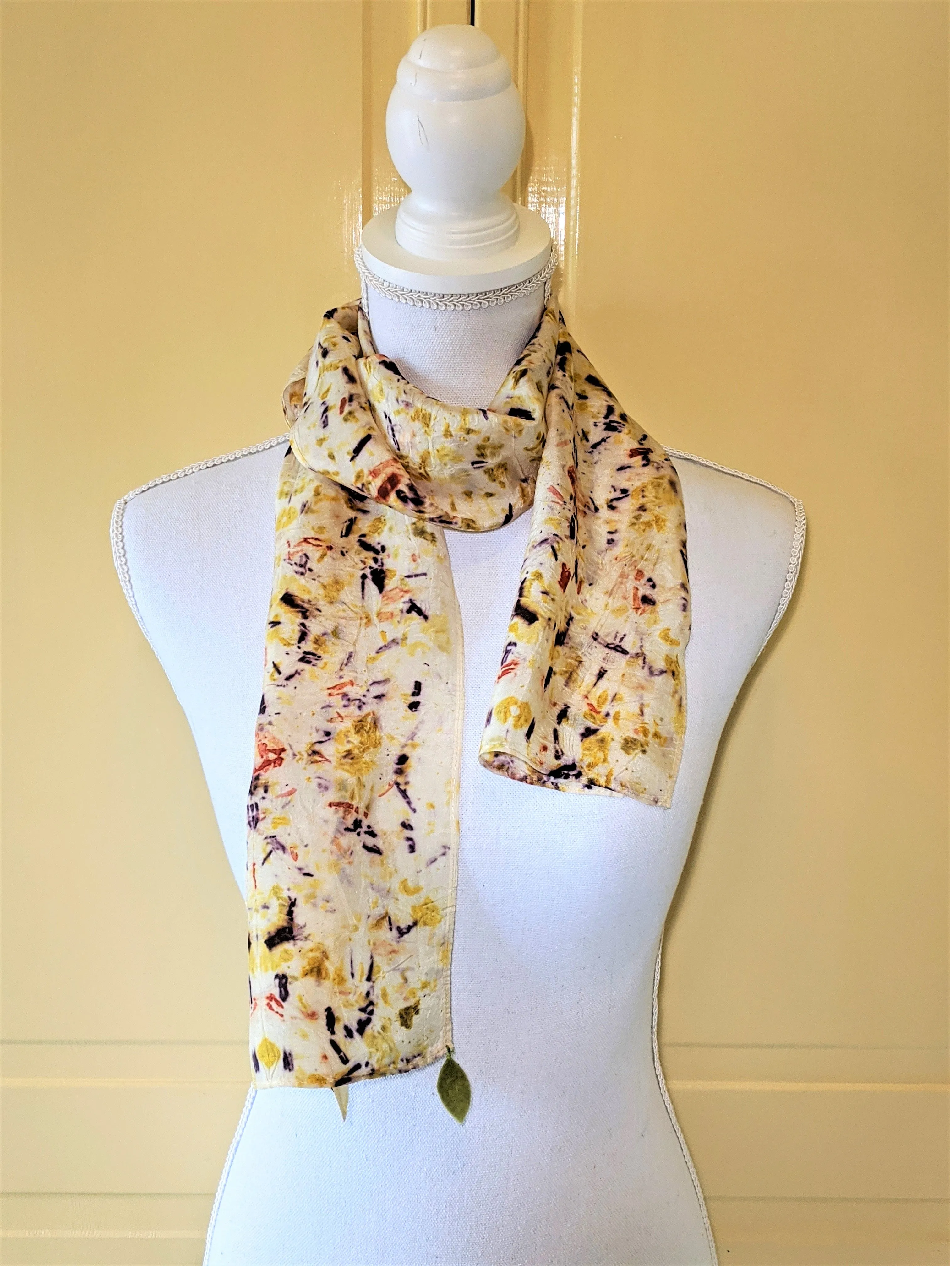 Dot to Dot / Multi-Color Eco Print Scarf