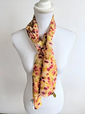 Dot to Dot / Yellow & Red Eco Print Scarf