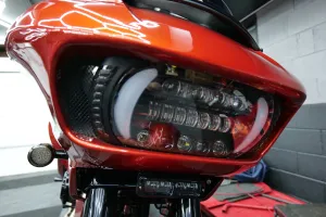 Eagle Lights LED Projection Headlight for Harley Davidson 2015 or Newer Road Glide with Vent Insert Light Combo Kit
