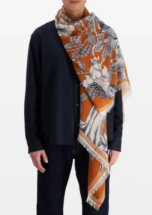 Etole 100 Archimede Scarf in Orange
