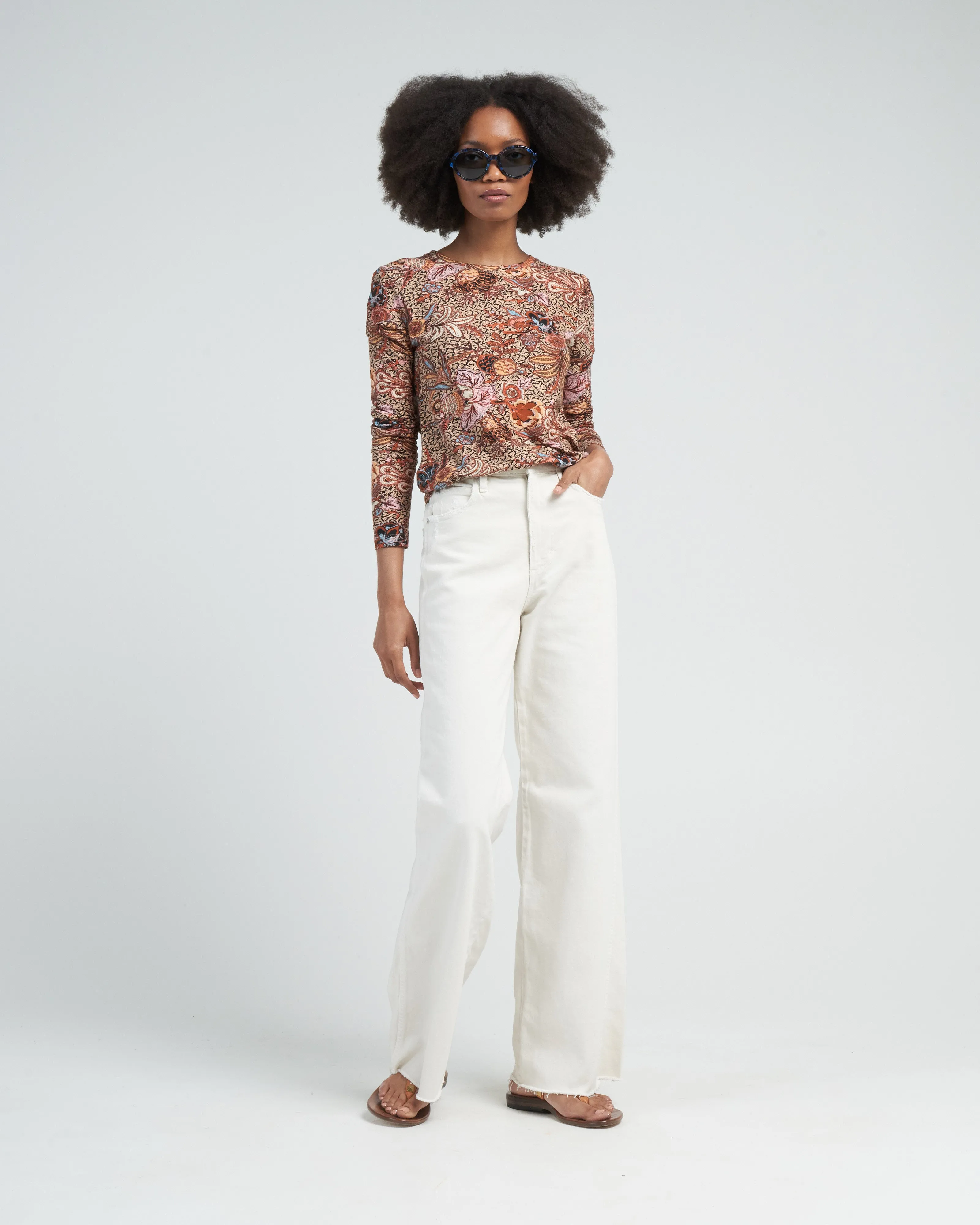 eve top - wheat flower