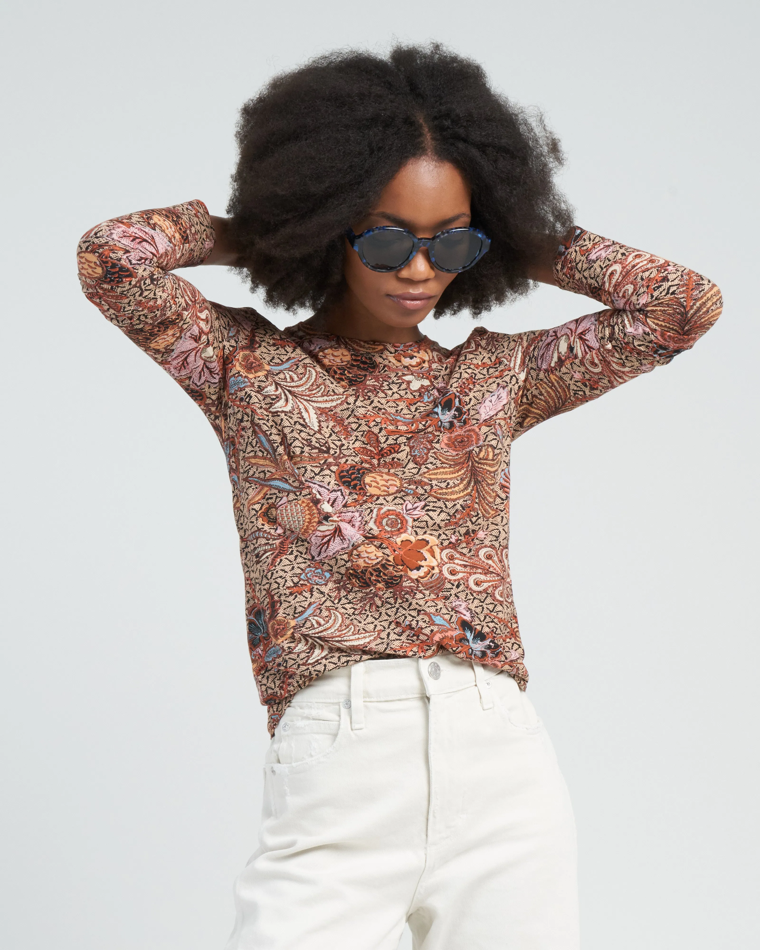 eve top - wheat flower