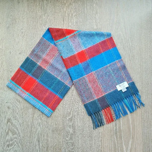 EveryYarn Cashmere Scarf | Blue Check