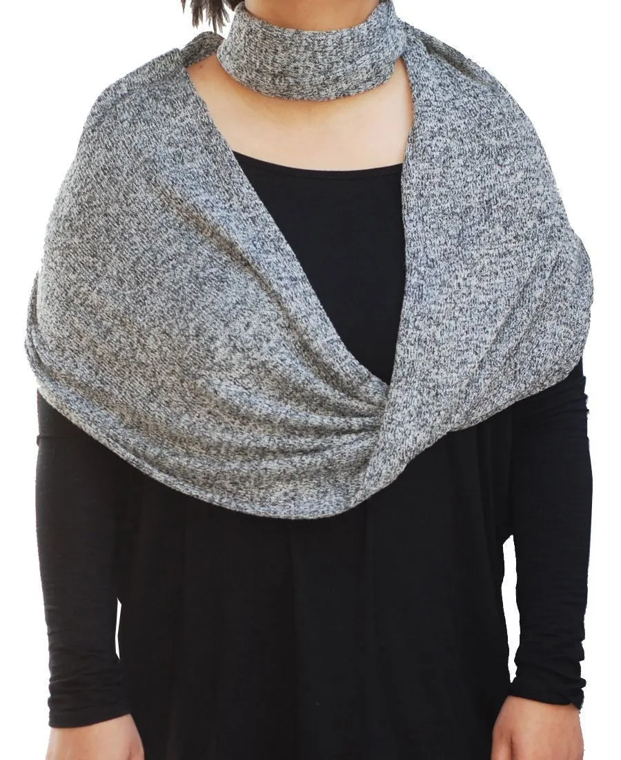 Fashion Scarf Infinity Shawl Heather Gray One Size