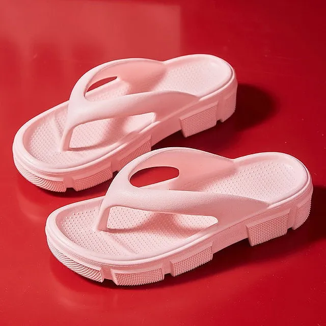 Female Street Soft Sandals Wedges Non Slip Flip Flops