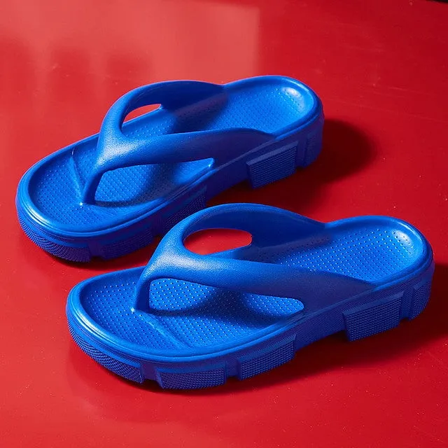 Female Street Soft Sandals Wedges Non Slip Flip Flops