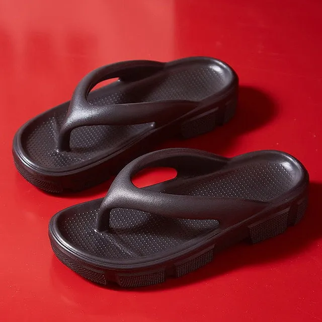 Female Street Soft Sandals Wedges Non Slip Flip Flops