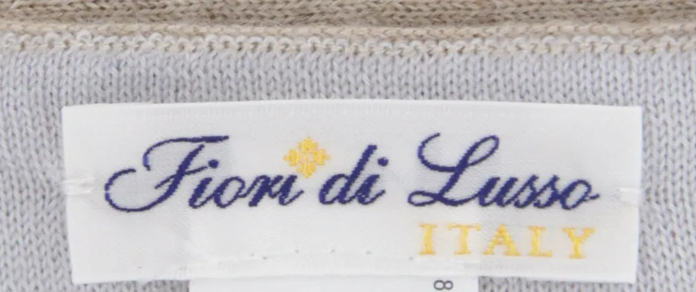 Fiori Di Lusso Beige Cashmere Blend Scarf