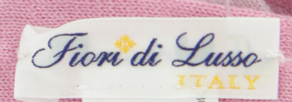 Fiori Di Lusso Pink Cashmere Blend Scarf