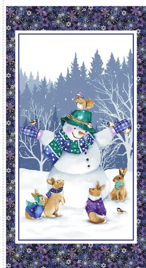 Flurry Friends by Henry Glass 24" SNOWMAN PANEL