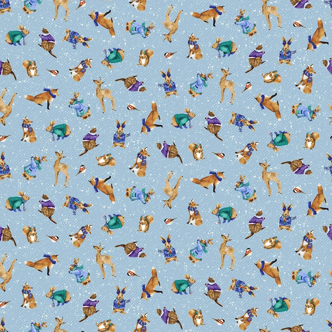 Flurry Friends by Henry Glass FOREST CRITTERS/BLUE