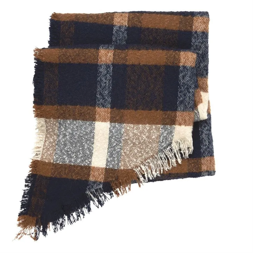 Fringe Plaid Scarf