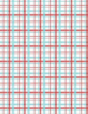 Frosty Merry-Mints by Wilmington Prints PLAID/WHITE