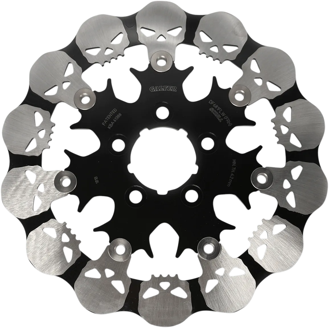 Galfer Brakes DF681FRH Floating Skull Rotor - Stainless