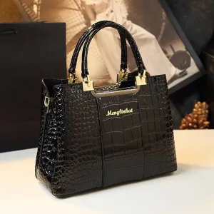 Genuine Leather Women Handbag 2023 New Fashion Brand Crocodile Pattern Lady Portable Tote Bag Shoulder Crossbody Bags For Female