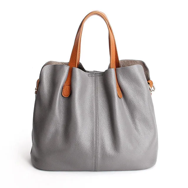 Genuine Leather Women Handbags Head Layer Cowhide Fashion Portable Shoulder Messenger Bags Composite