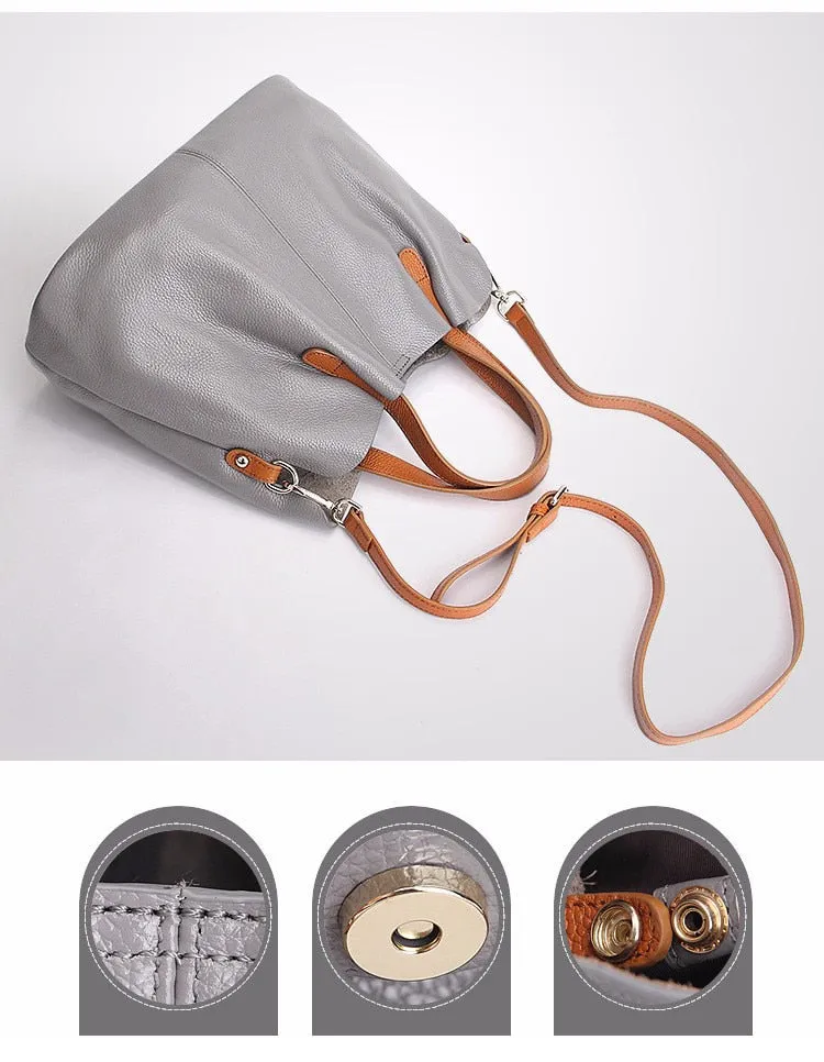 Genuine Leather Women Handbags Head Layer Cowhide Fashion Portable Shoulder Messenger Bags Composite
