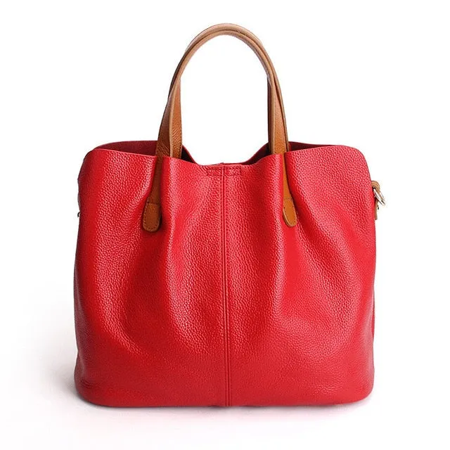 Genuine Leather Women Handbags Head Layer Cowhide Fashion Portable Shoulder Messenger Bags Composite