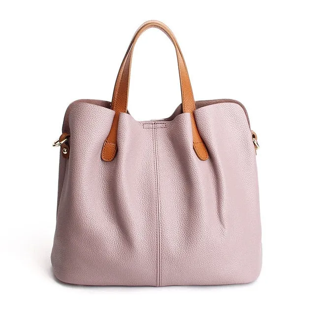 Genuine Leather Women Handbags Head Layer Cowhide Fashion Portable Shoulder Messenger Bags Composite