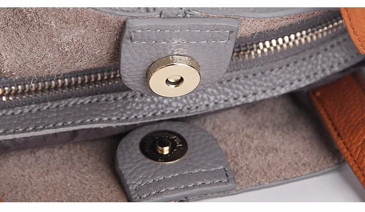 Genuine Leather Women Handbags Head Layer Cowhide Fashion Portable Shoulder Messenger Bags Composite
