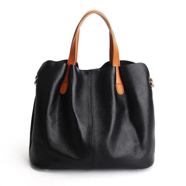 Genuine Leather Women Handbags Head Layer Cowhide Fashion Portable Shoulder Messenger Bags Composite