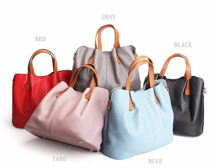 Genuine Leather Women Handbags Head Layer Cowhide Fashion Portable Shoulder Messenger Bags Composite