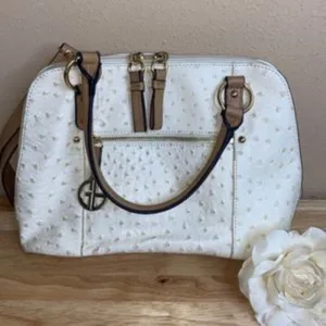 Giani Bernini Faux Ostrich Dome Satchel