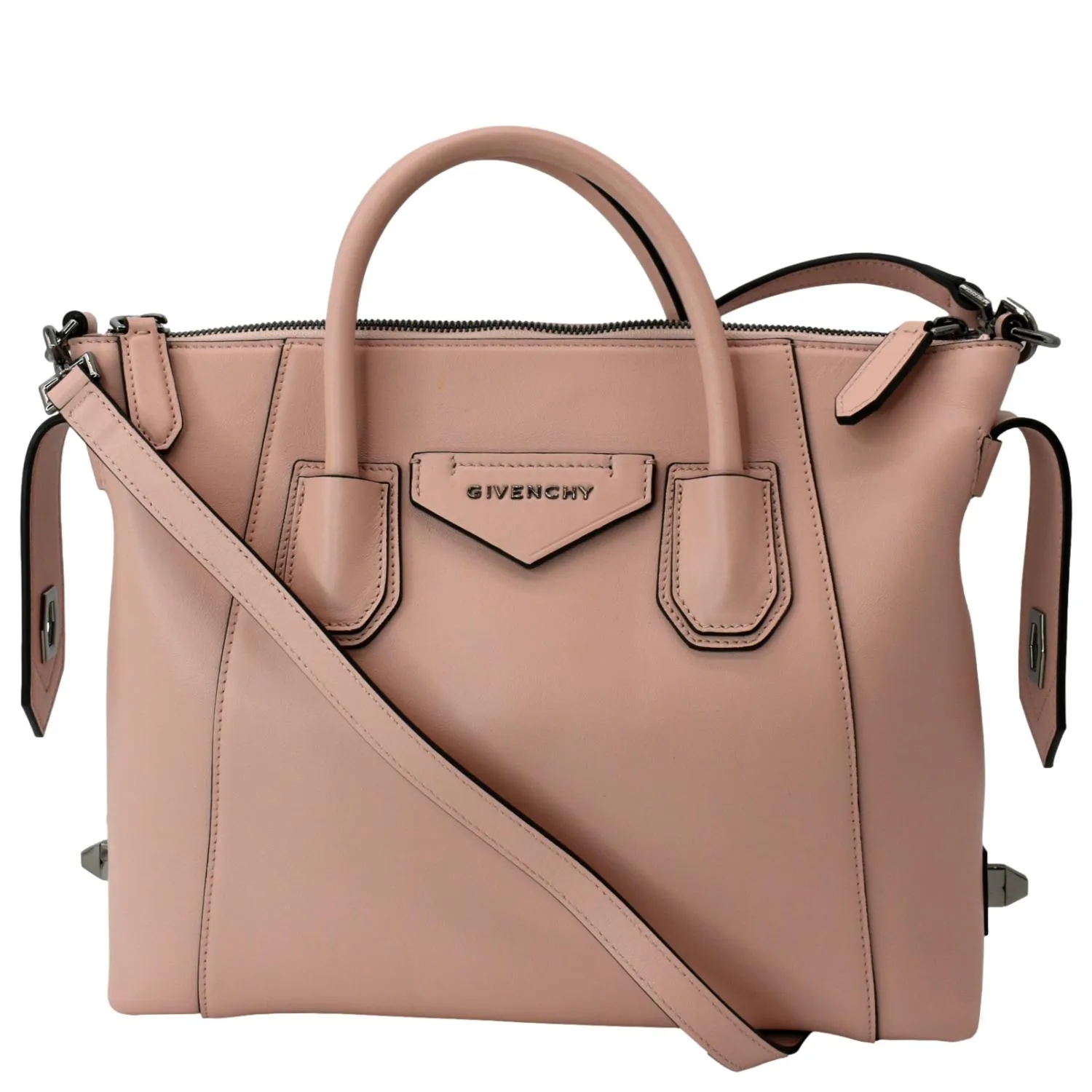 GIVENCHY Soft Medium Antigona Smooth Leather Crossbody Bag Light Pink