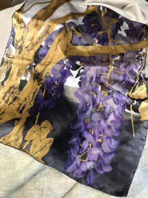 Glicini di San Michele Italian Silk Satin 66 x 66 cm
