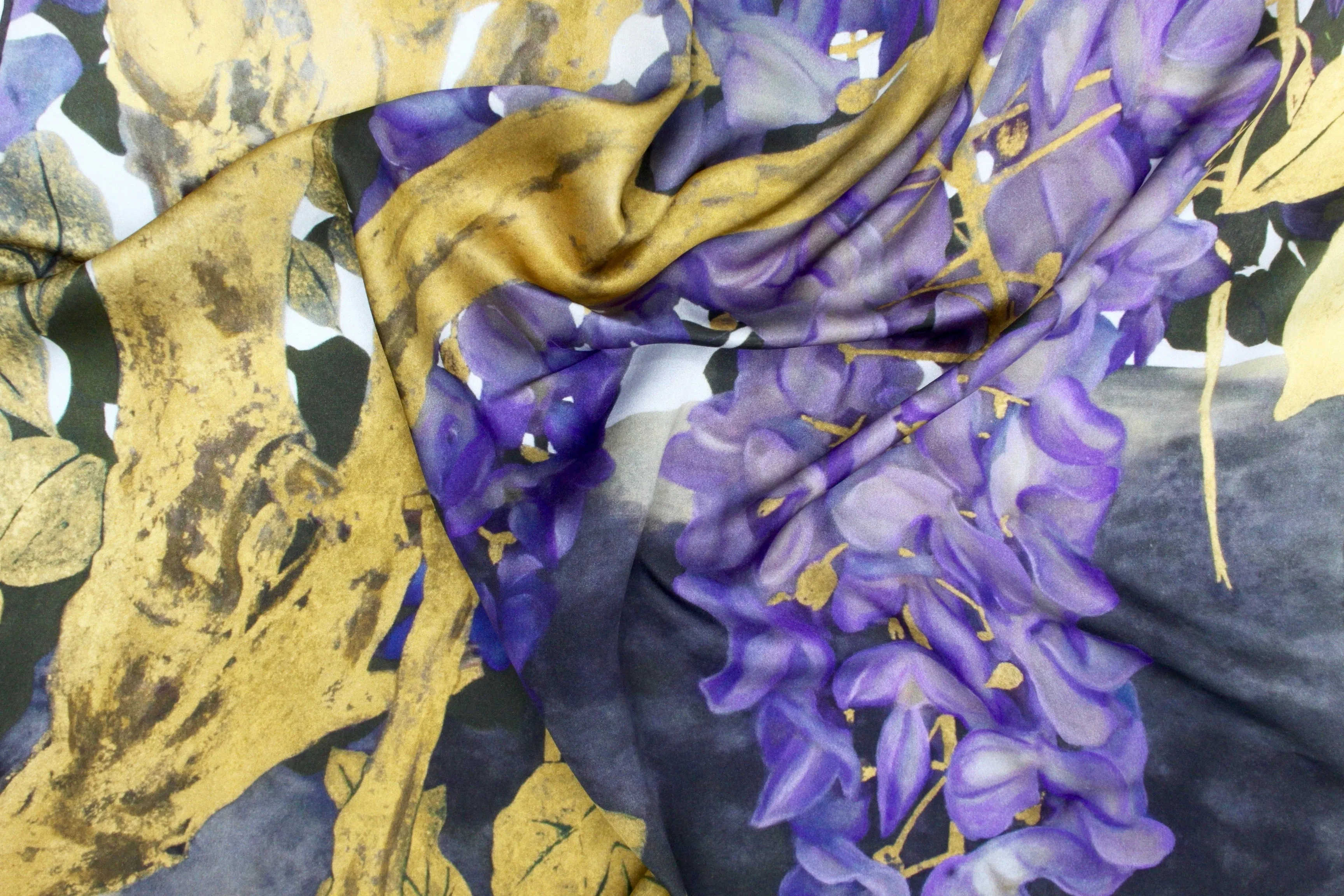 Glicini di San Michele Italian Silk Satin 66 x 66 cm