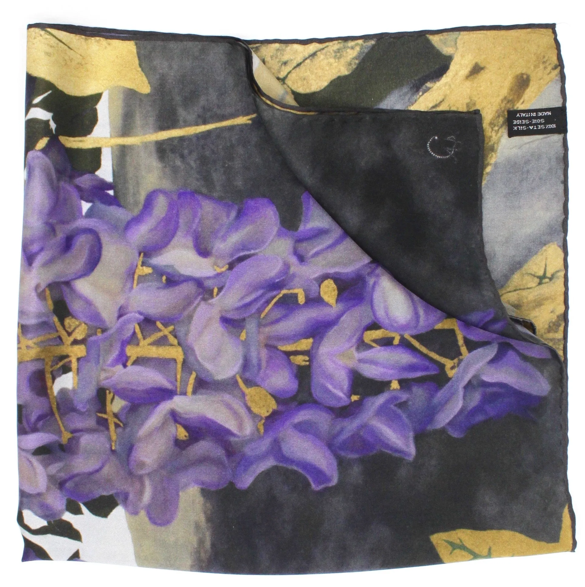 Glicini di San Michele Italian Silk Satin 66 x 66 cm