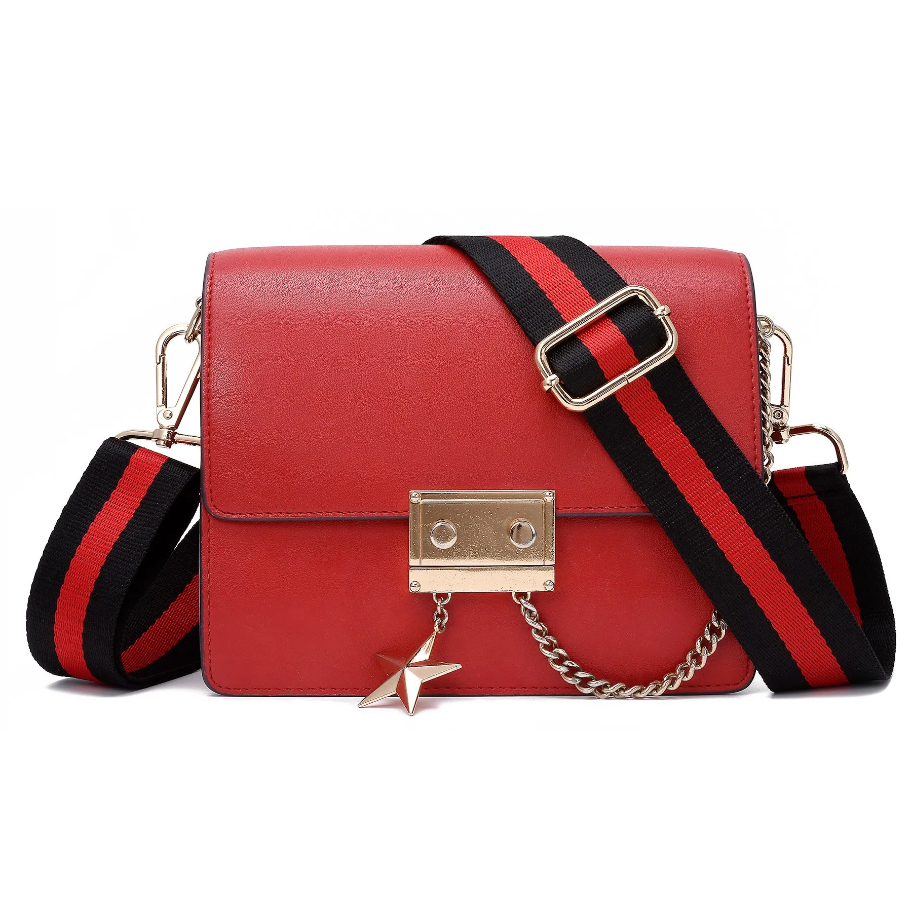 Gold buckle Wide Shoulder Strap Adjustable Replacement Belt Guitar Style Crossbody Bag Handbag Strap Multicolor Canvas Straps