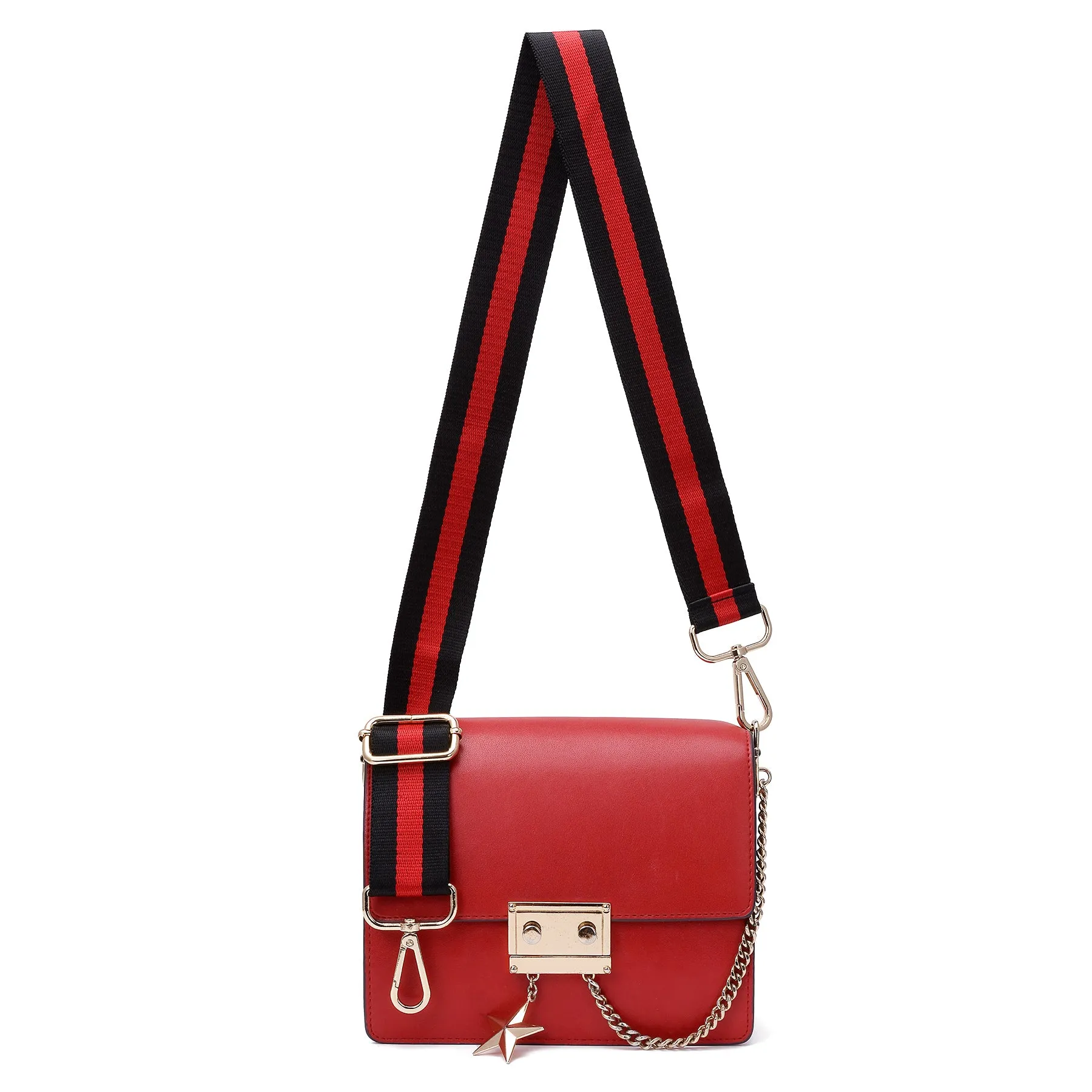 Gold buckle Wide Shoulder Strap Adjustable Replacement Belt Guitar Style Crossbody Bag Handbag Strap Multicolor Canvas Straps