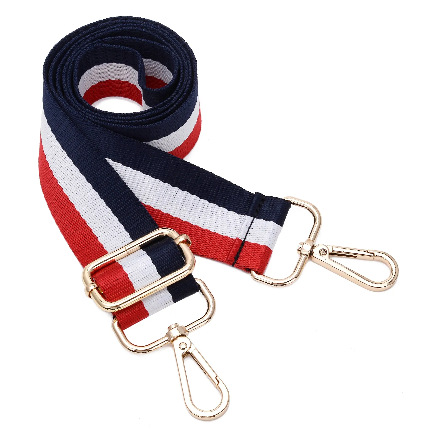 Gold buckle Wide Shoulder Strap Adjustable Replacement Belt Guitar Style Crossbody Bag Handbag Strap Multicolor Canvas Straps