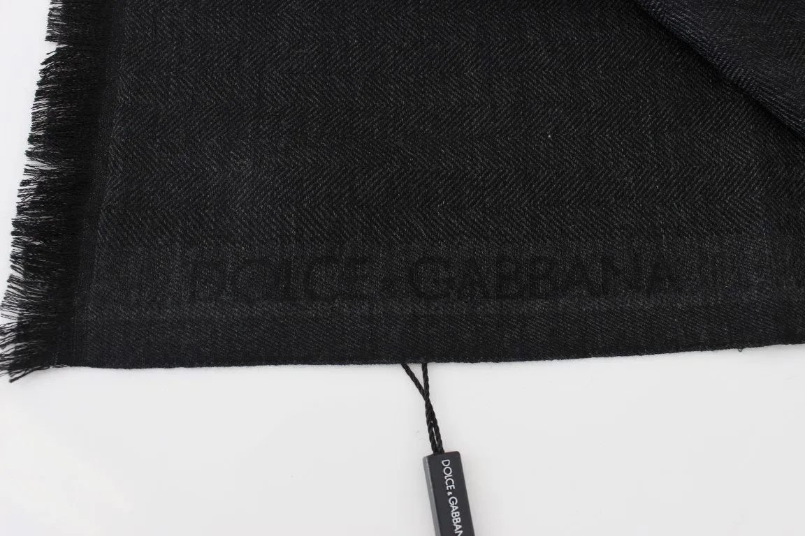 Gray Cashmere Shawl Scarf