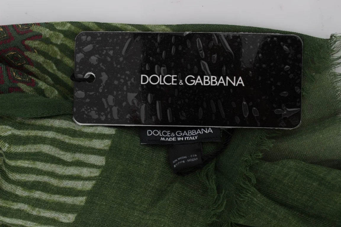 Green Baroque Cashmere Scarf