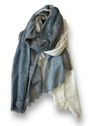 Grey-Ombre | Hand Block Printed