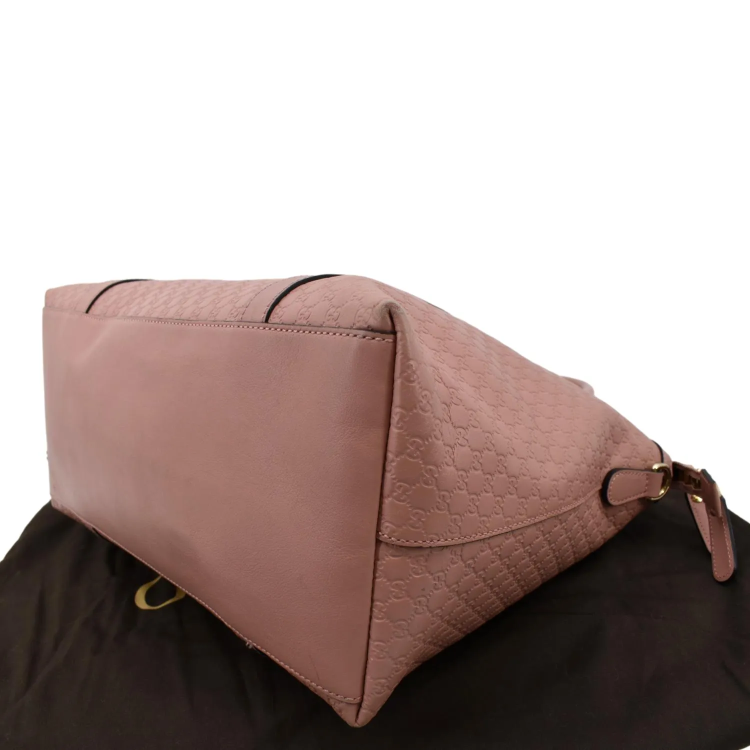GUCCI Dome Large Microguccissima Leather Satchel Bag Soft Pink 449658