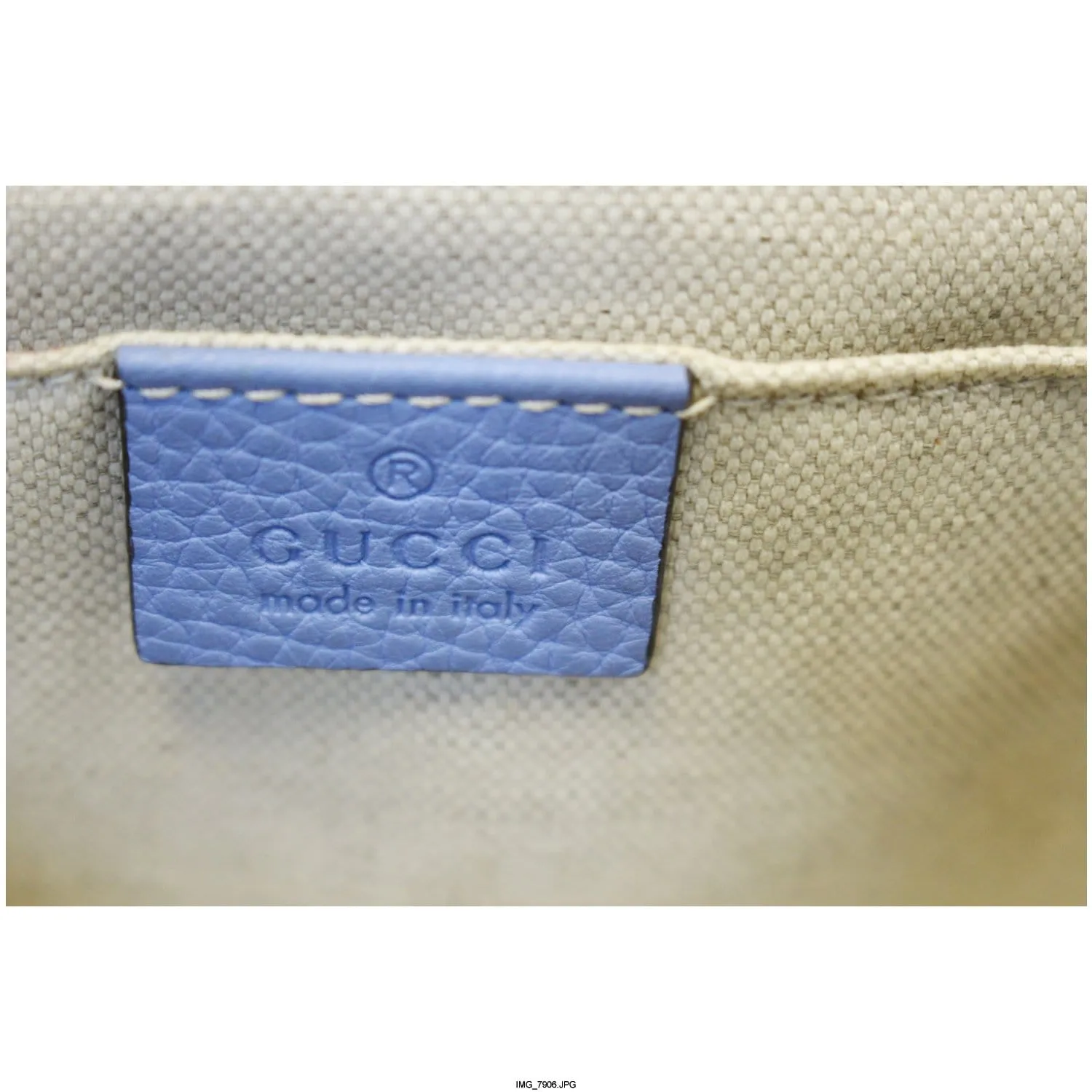 GUCCI GG Marmont Leather Top Handle Shoulder Bag Blue 442622