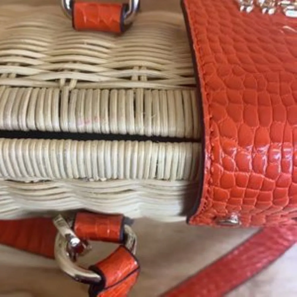 Guess Paloma Medium Rattan Satchel