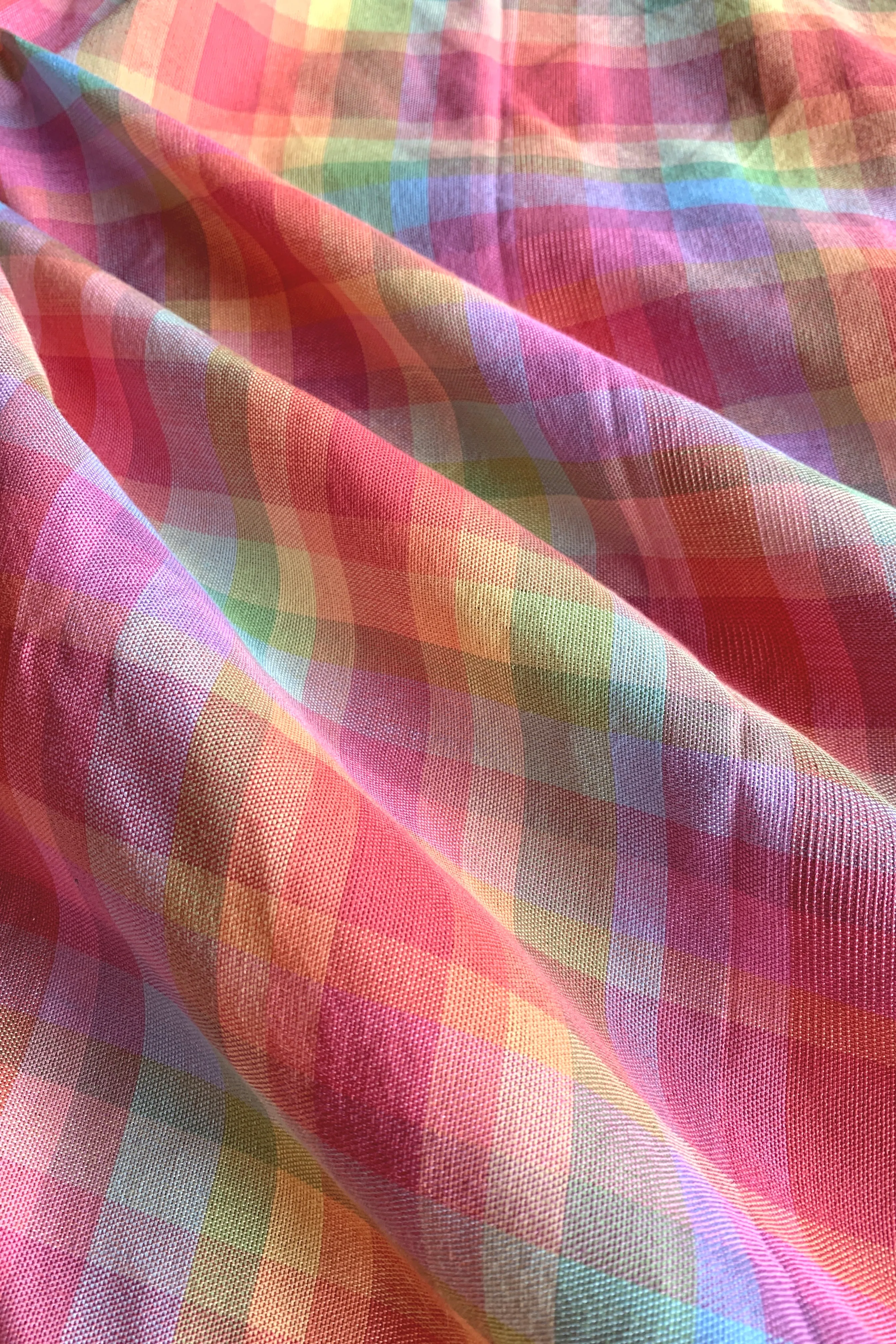 Hablon Plaid Pastel Rainbow