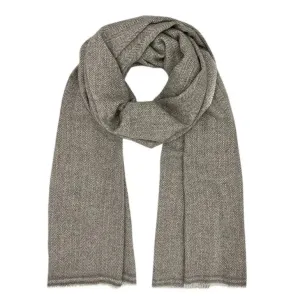 handloom cashmere scarf / herringbone - espresso