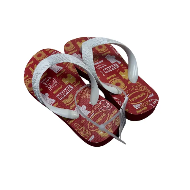 Havaianas Marvel Red Flip Flops Boy's Size 8