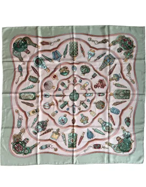 Hermes Biege Qu'importe Le Flacon Scarf 90cm Silk Scarf