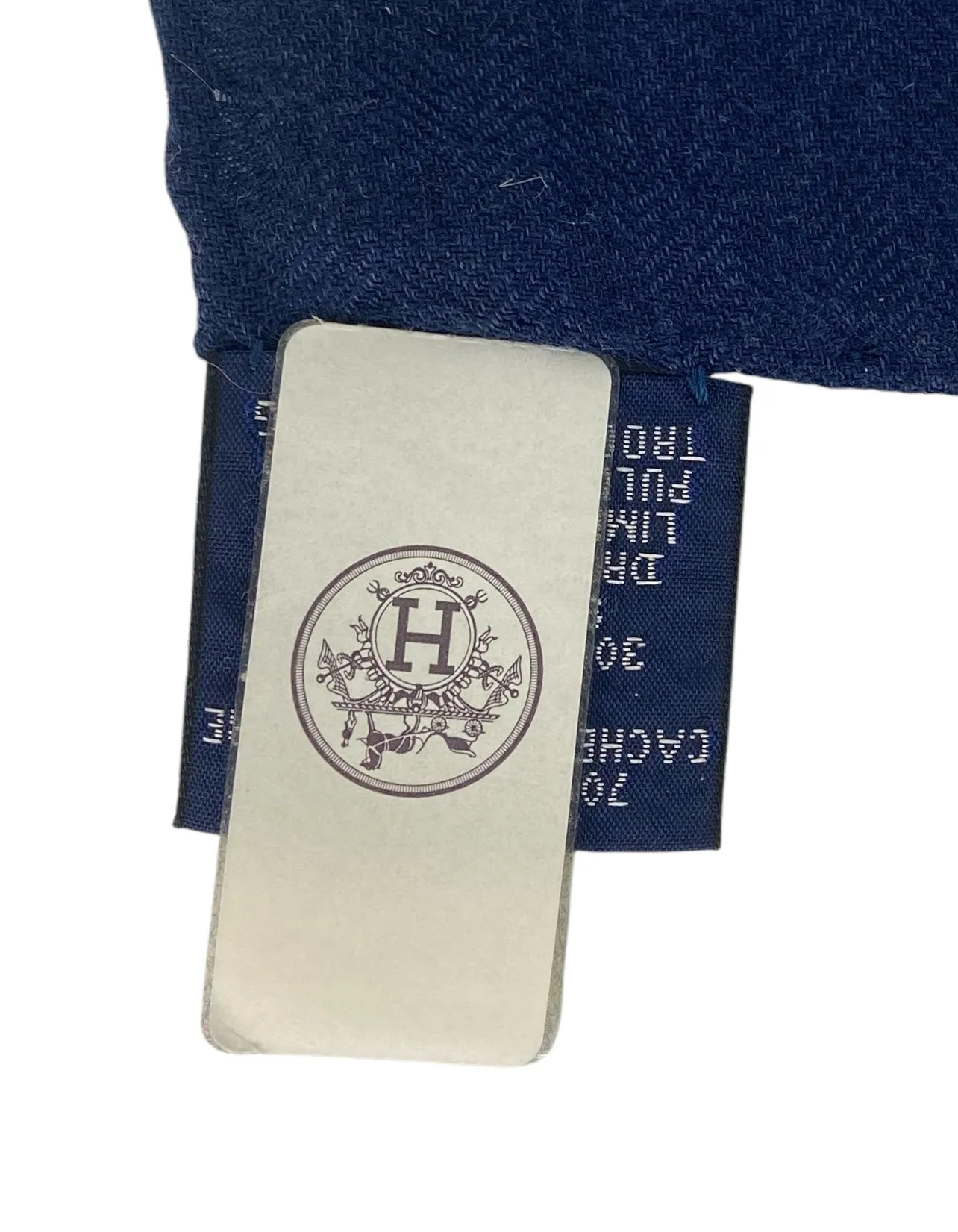 Hermes Blue Bingata 140cm Silk/Cashmere Shawl