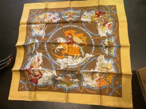 Hermes “Cavaliers De Nuage” Silk Scarf in Box