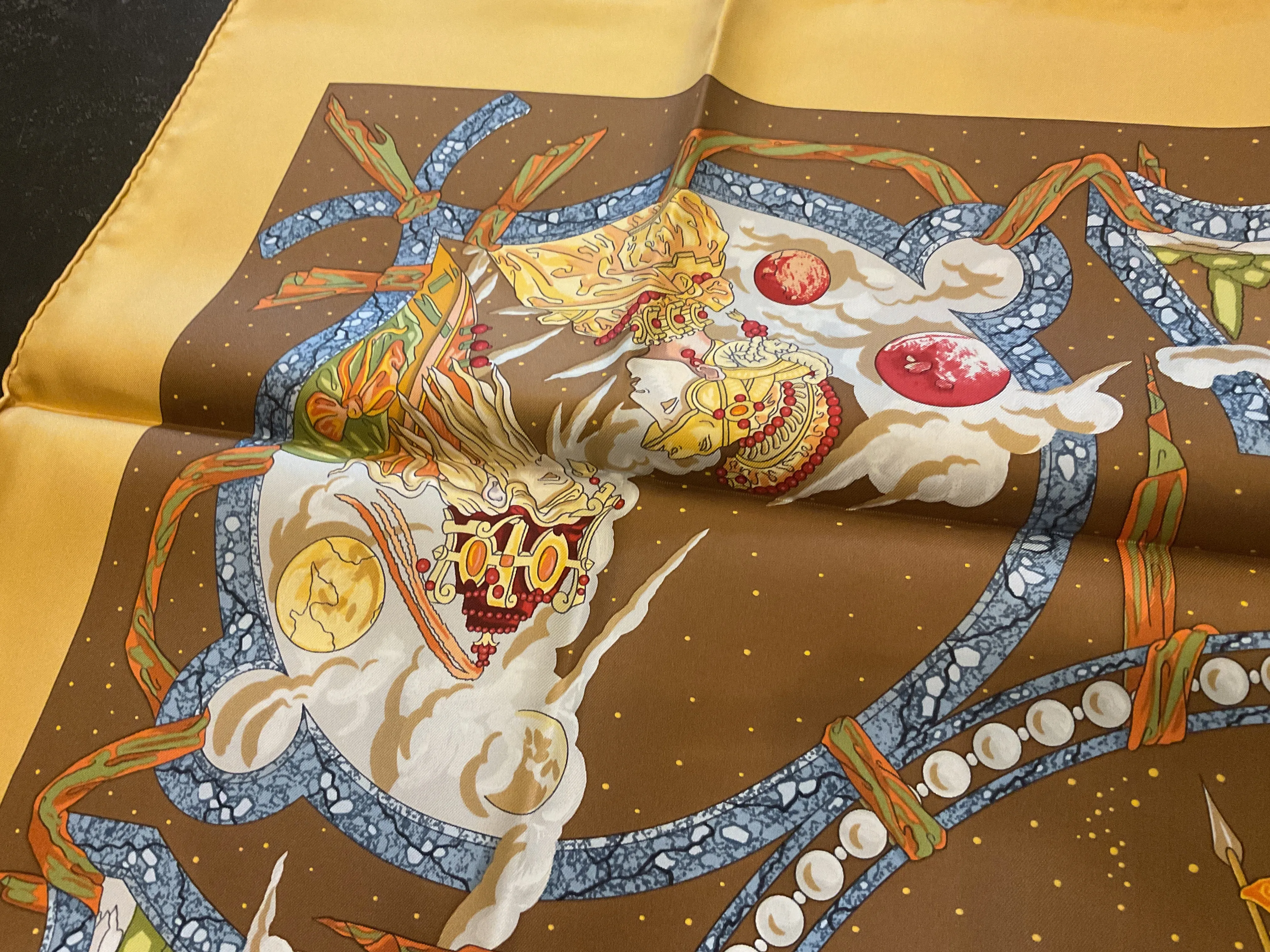 Hermes “Cavaliers De Nuage” Silk Scarf in Box