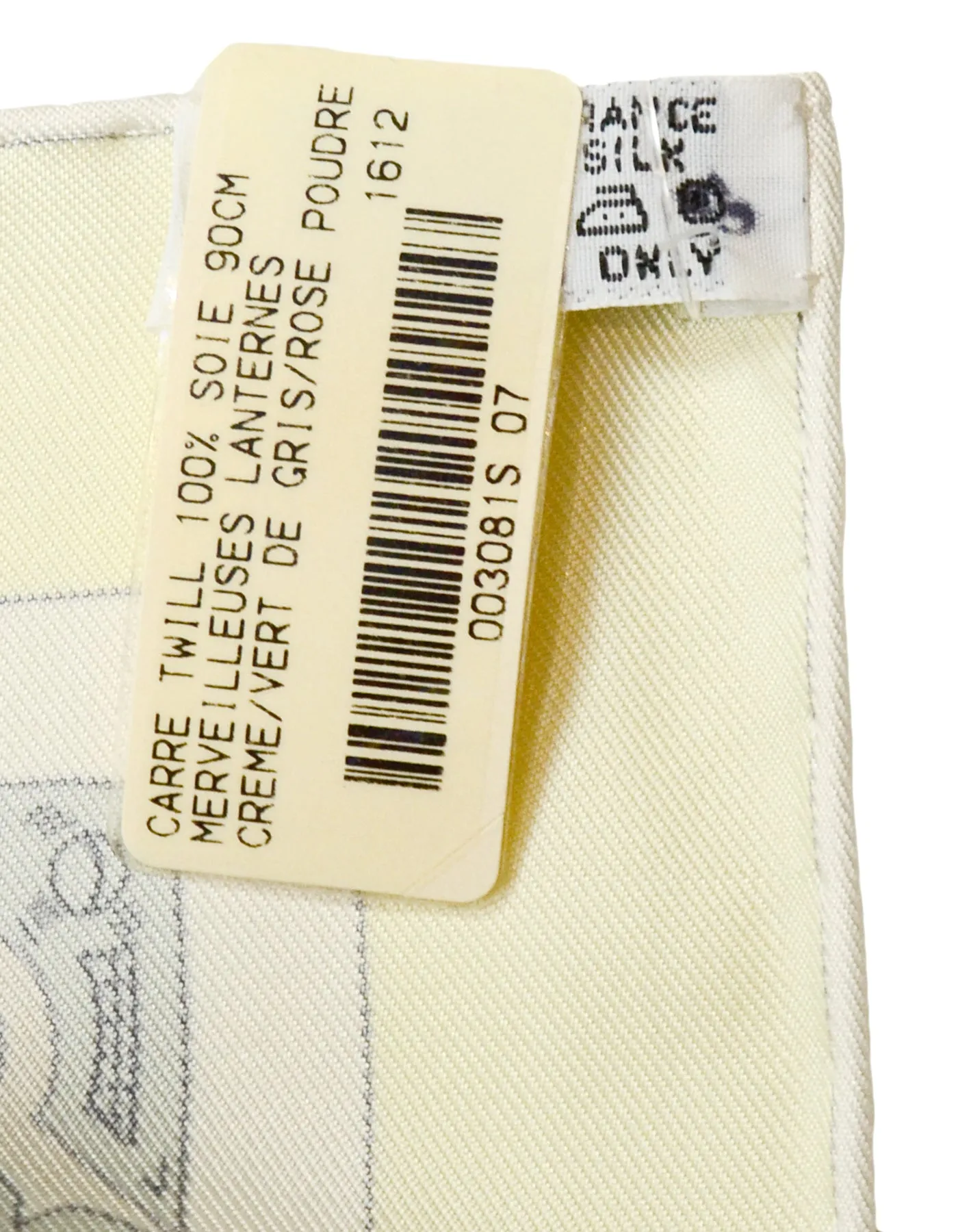 Hermes Creme Merveilleuses Lanternes 90cm Silk Scarf