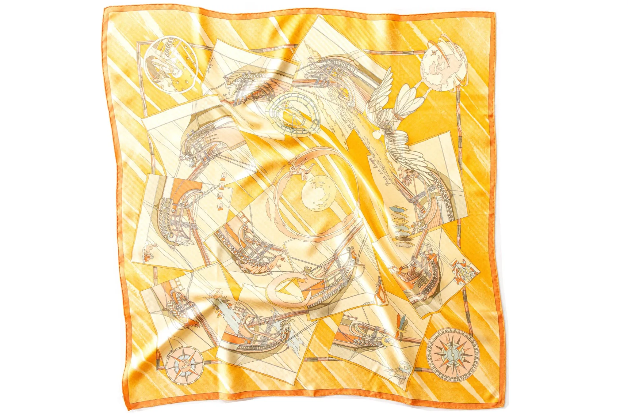 Hermes Face au Large Silk Scarf designed by Dominik Jarlegant